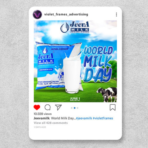 Jeeva Milk Poster Design